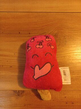Rinco Cherry Ice Cream Pop Happy Smile Face 5.5' Plush Stuffed Animal Doll Toy
